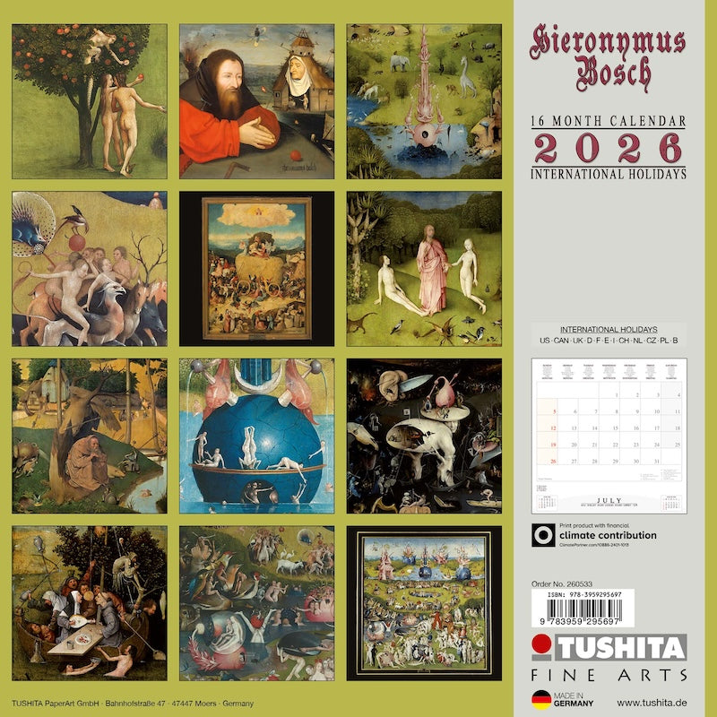 Hieronymus Bosch - Jaarkalender 2026