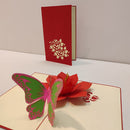 Bloem met vlinder - Pop - Up kaart - Catch Utrecht