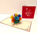 Gekleurde tulpen - Pop - Up kaart - Catch Utrecht