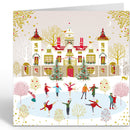 Ijsbaan voor kasteel - Kerstkaart met glitters - Catch Utrecht
