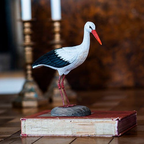 Ooievaar - Houten vogel beeld - Catch Utrecht