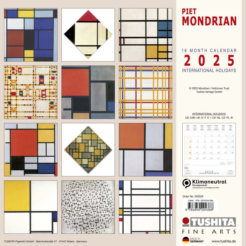 Piet Mondriaan - Jaarkalender 2025 - Catch Utrecht