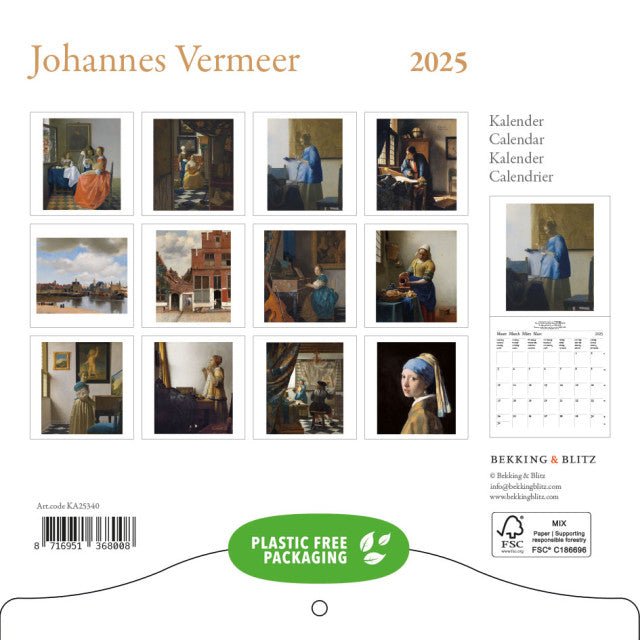 Vermeer - mini Jaarkalender 2025 - Catch Utrecht