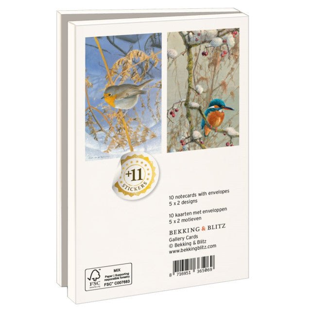 Birds in the snow, Elwin van der Kolk, Vogelbescherming Nederland (incl. sluitstickers) - Catch Utrecht