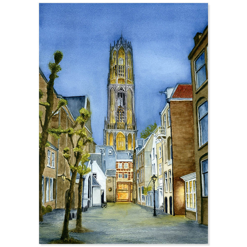 Buurkerkhof, Utrecht (origineel aquarel) - Catch Utrecht