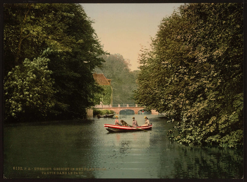 Gezicht op de vijver in het park van Slot Zeist, 1900 - Catch Utrecht