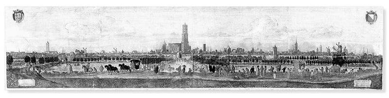Panorama van Saftleven, Utrecht 1674 (zwart/wit) - Catch Utrecht